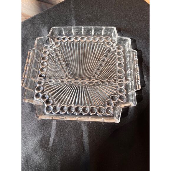 Art Deco Glass Divided Tray - Picture 8 of 9